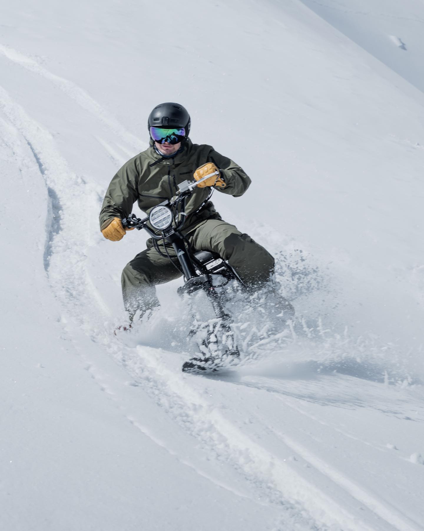 Excursión en moto de nieve eléctrica